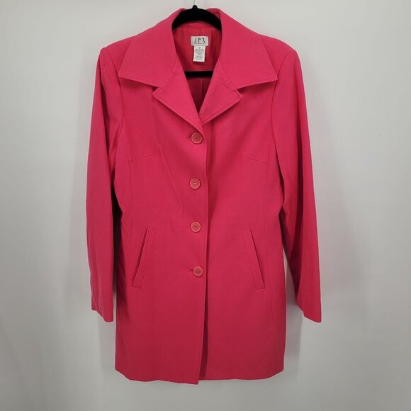 JPR separates womens 10 pink retro long line button coat blazer car coat VTG - Picture 10 of 10